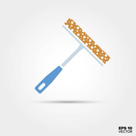 Squeegee window washer vector iconのイラスト素材