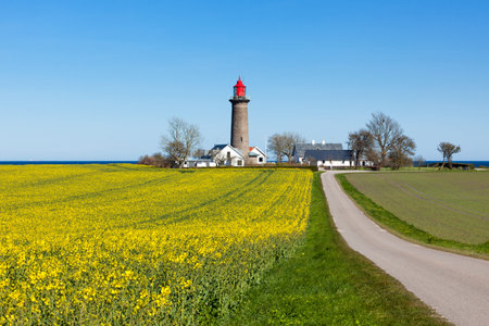 Lighthouse near Grenaa at the Kattegat, Danish Baltic Sea coast