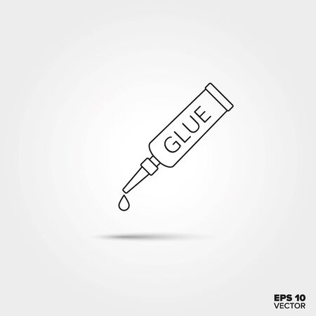 Glue tube Line Icon Vectorのイラスト素材