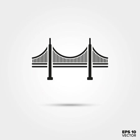 Golden Gate Bridge, San Francisco, California, United States of America. EPS 10 Vector icon.の写真素材