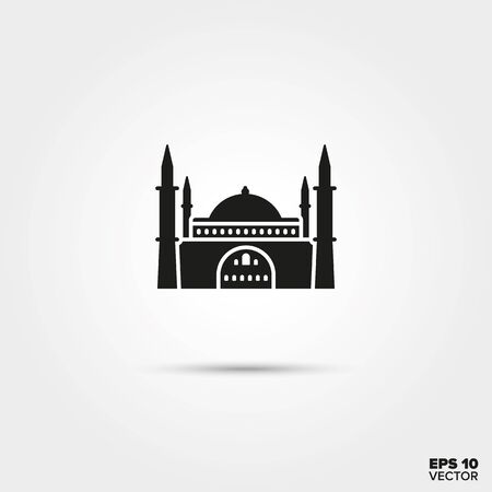 Hagia Sophia Mosque, Istanbul, Turkey. EPS 10 Vector icon.のイラスト素材