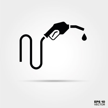 Gasoline pump glyph icon icon. EPS 10 Vector.のイラスト素材