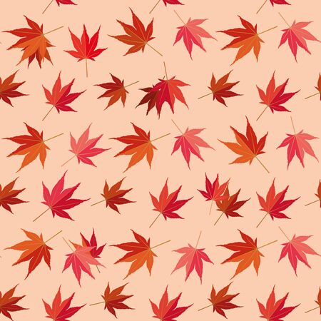 Seamless background of Japanese Maple Leavesのイラスト素材