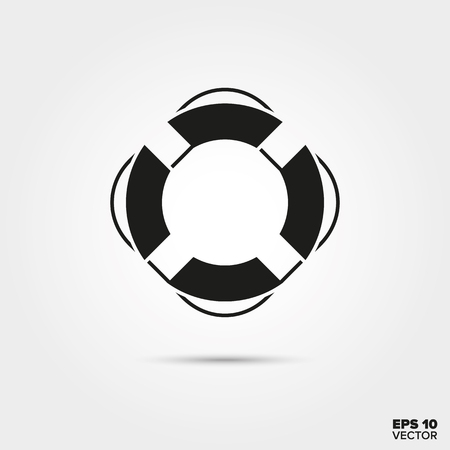 Lifebuoy vector icon. Rescue and safety symbol. のイラスト素材