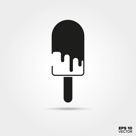 Ice cream bar  icon in silhouette Illustration.のイラスト素材
