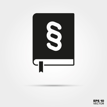 Statute book glyph icon vector. Law enforcement and criminal justice symbol.のイラスト素材