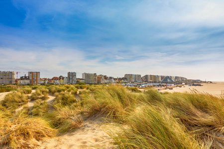 Dunes, beach and waterfront of Le Touquet-Paris Plage, Franceのeditorial素材