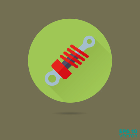 shock absorber flat design vector iconのイラスト素材