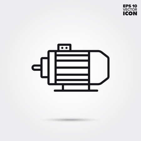 Electric motor line icon. Electronic component vector symbol.のイラスト素材