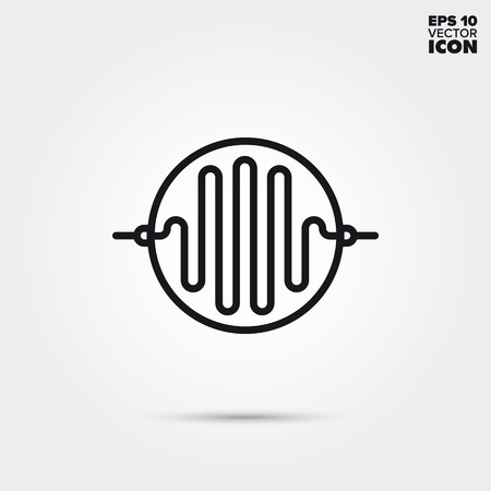 Phot cell line icon. Electronic component vector symbol.のイラスト素材