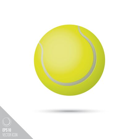 Smooth style tennis ball icon. Sports equipment vector illustration.のイラスト素材