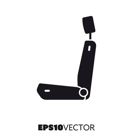 Car seat solid black icon. Glyph symbol of automobile interior and comfort. Automotive flat vector illustration.のイラスト素材