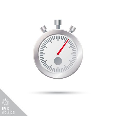 Smooth style stop watch icon. Sports equipment vector illustration.のイラスト素材