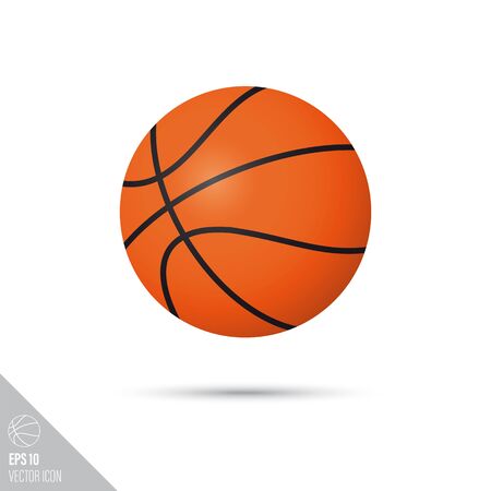 Smooth style basketball ball icon. Sports equipment vector illustration.のイラスト素材