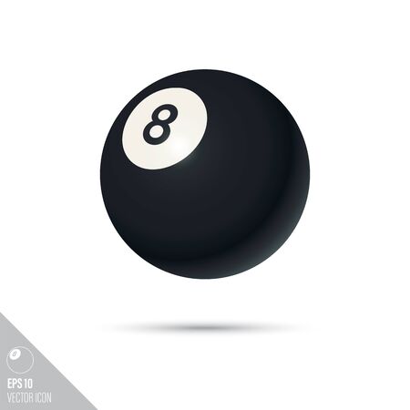 Smooth style billiards eight ball icon. Sports equipment vector illustration.のイラスト素材