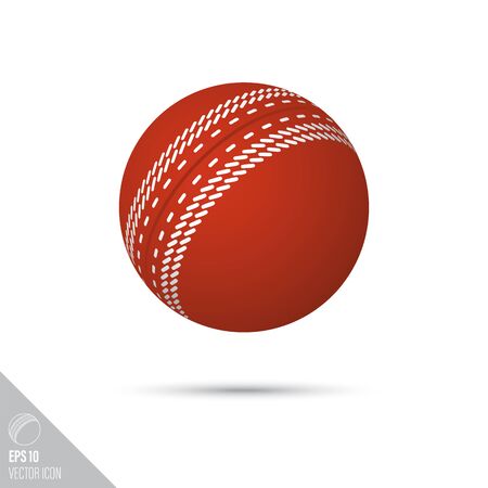 Smooth style cricket ball icon. Sports equipment vector illustration.のイラスト素材