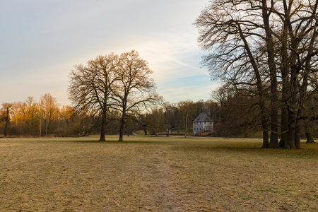 Goethe's summer house at the public Park an der Ilm, Weimar, Germanyの写真素材