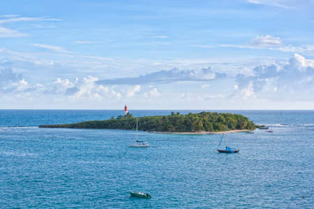 Gosier island or Ãlet du Gosier, Guadeloupe archipelago, Caribbean Seaの写真素材