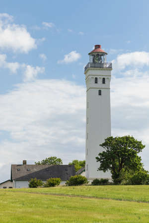 Keldsnor, Fyr, lighthouse in the south of the Baltic Sea island of Langeland, Denmarkの写真素材
