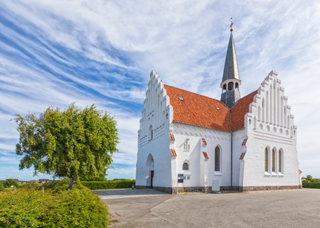 Small church of Bagenkop, Langeland, Denmarkの写真素材