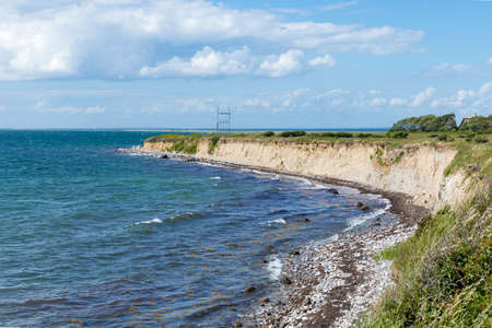 Cliffs at Ristinge Klint, westernmost point of Langeland, Denmark.の写真素材