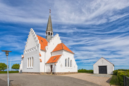 Small church of Bagenkop, Langeland, Denmarkの写真素材