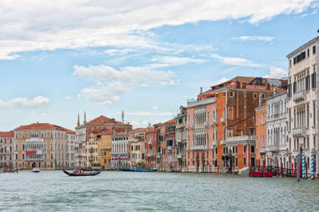 Grand Canal, main waterway of Venice, Italyの写真素材