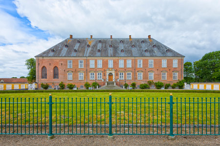 17th century castle Valdemar's Slot near Svendborg, on TÃ¥singe islandのeditorial素材