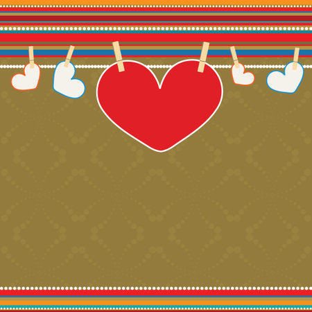 Cute valentine cardのイラスト素材