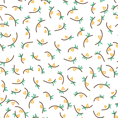 Colorful Hand-drawn Abstract Seamless Background Pattern.のイラスト素材