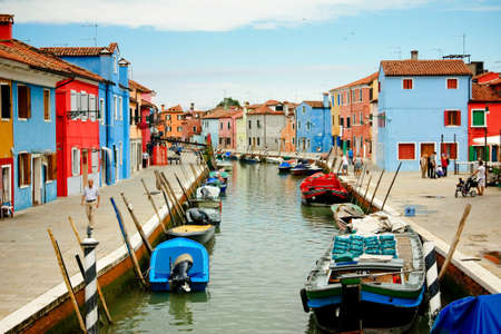 Burano colorful street のeditorial素材