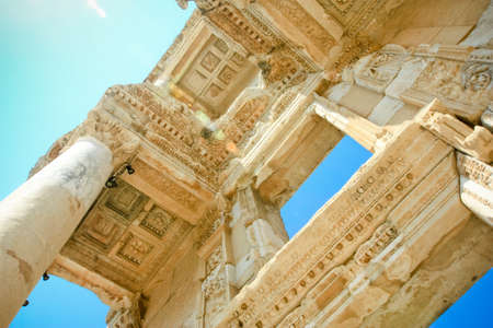 Ephesus and the Library of Celsusの写真素材