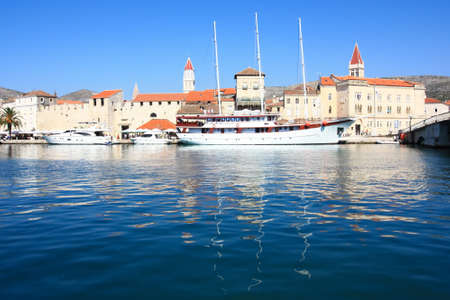 Trogir downtown and waterfrontの写真素材