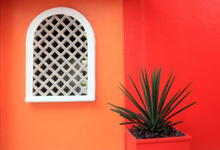 red building in Mexico