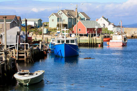 Peggy s cove fishing village in Nova Scotia, Canadaのeditorial素材
