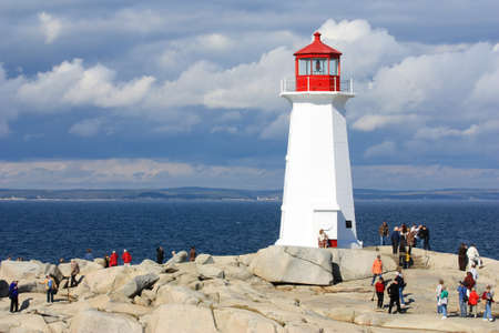 Peggy s cove lighthouse in Nova Scotia, Canadaのeditorial素材