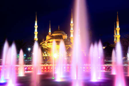 Blue Mosque Sultanhamet - at nightの写真素材
