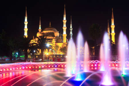 Blue Mosque Sultanhamet - at nightの写真素材
