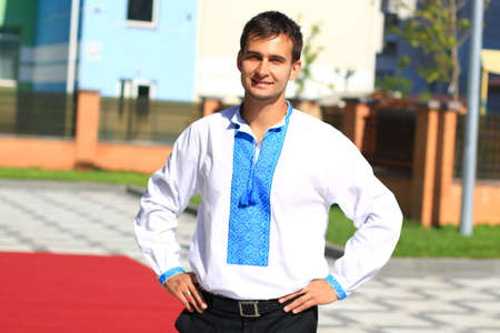 young ukrainian patriotの写真素材