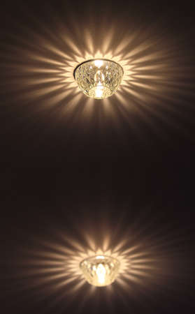 halogen lights lamp on the ceilingの写真素材