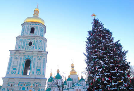 christmas 2015 in kiev, ukraineの写真素材