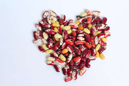 red speckled kidney beans  heartの写真素材