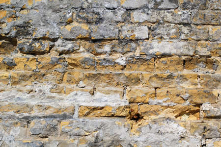 brown industrial rustic brick wall backgroundの写真素材