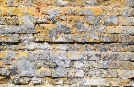 brown industrial rustic brick wall backgroundの写真素材