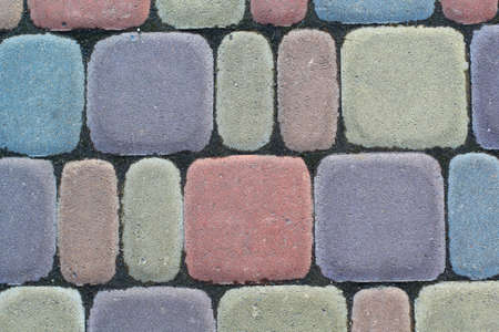colorful bricks for flooringの写真素材