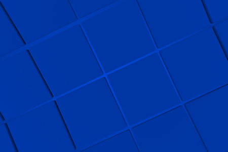 Wavy surface made of cubes, abstract background, 3d render illustrationの写真素材