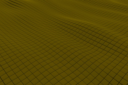 Wavy surface made of cubes, abstract background, 3d render illustration