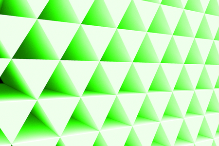 Wall of paper prisms, abstract background made of prisms. 3D render illustrationの写真素材