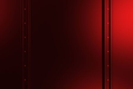 Abstract metal banner. Rectangular metal plate texture with rivets. 3D render illustrationの写真素材