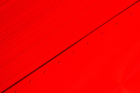 Abstract metal banner. Rectangular brushed metal plate with rivets on brushed metal background. 3D render illustrationの写真素材